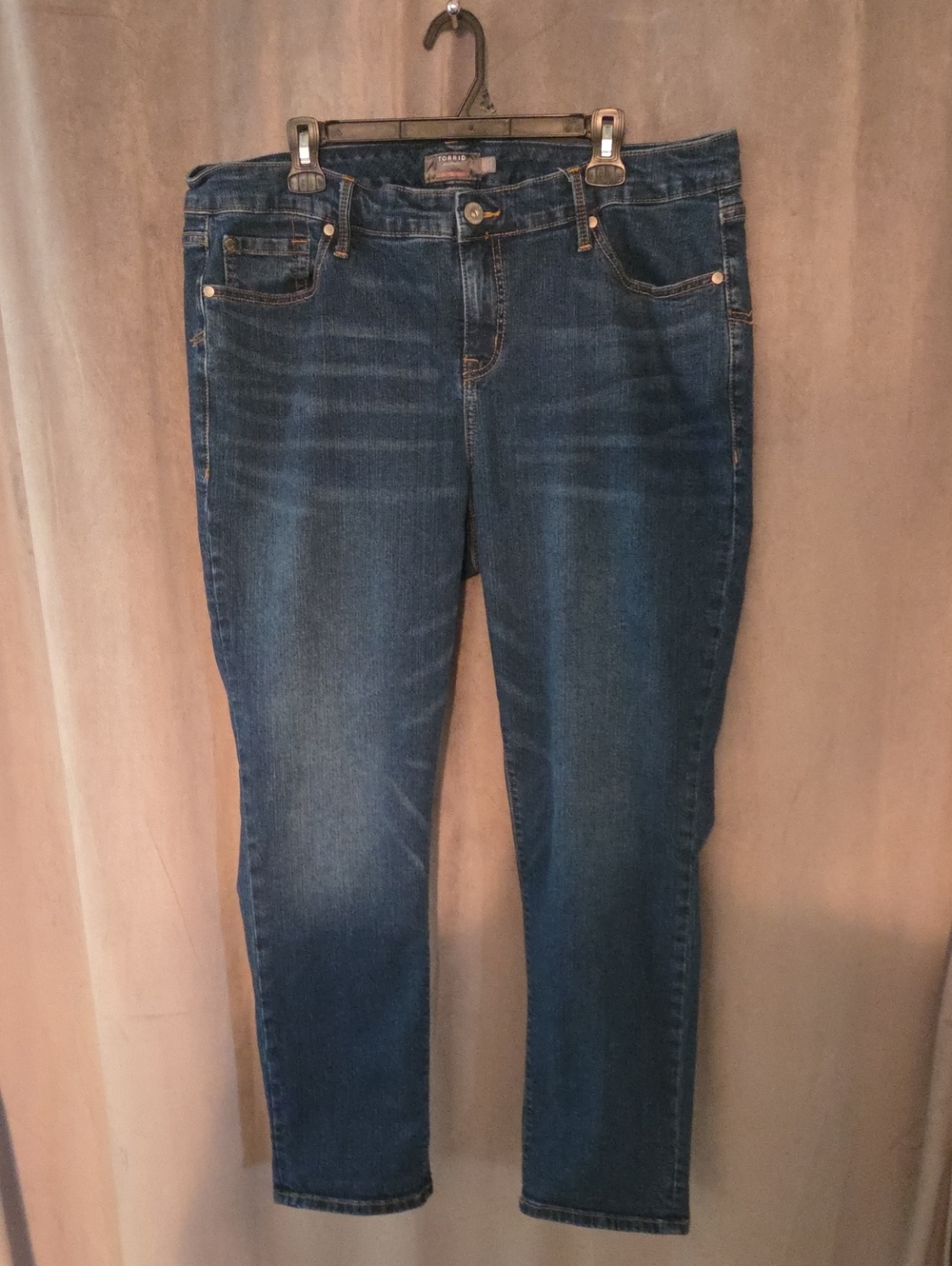 torrid 18R Boyfriend Straight Leg Dark Blue Jeans